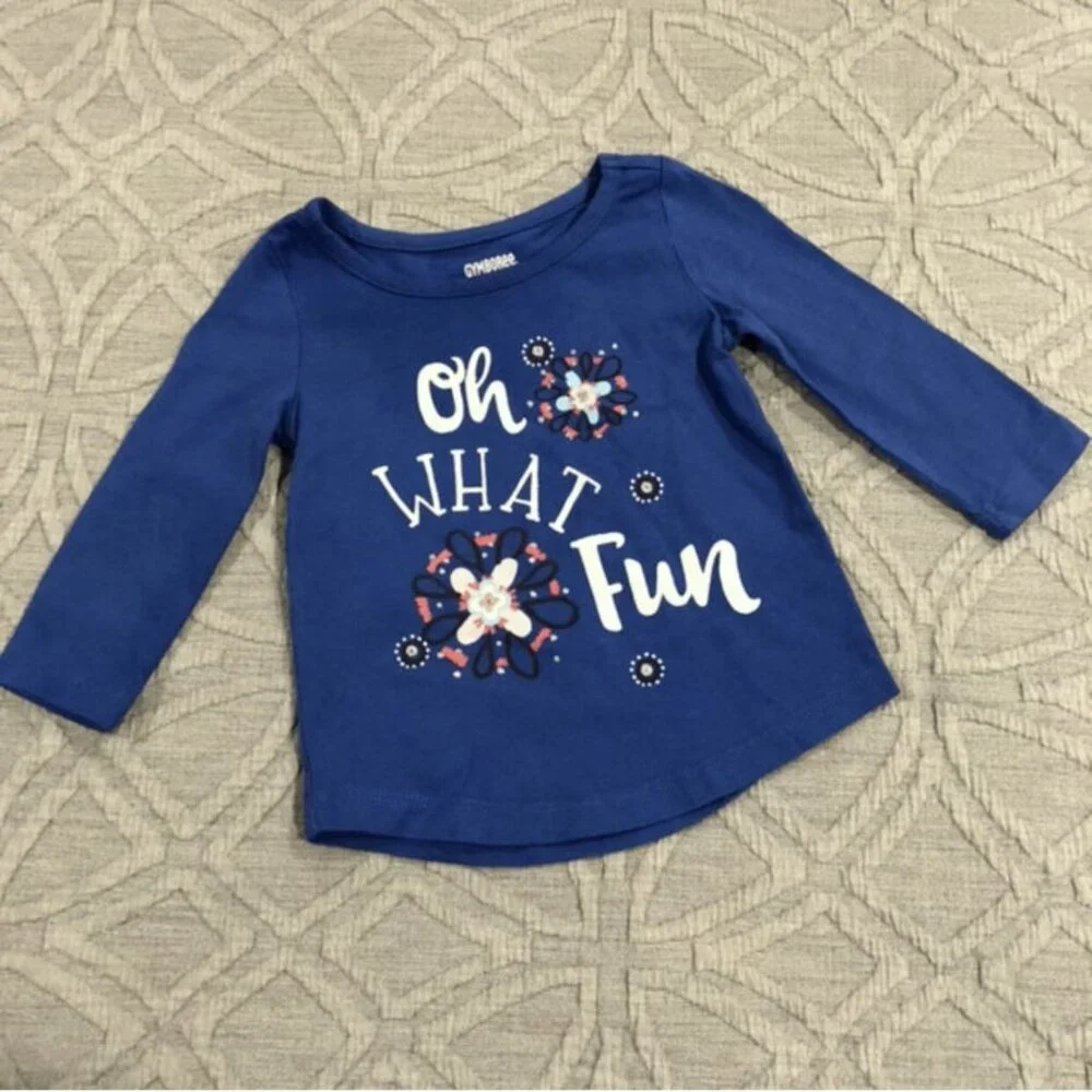 Gymboree 6-12m Winter Holiday Snowflake Shirt Oh What Fun